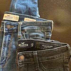 Lot of two Hollister women’s size High-Rise Jeans - Blue and Black size 26